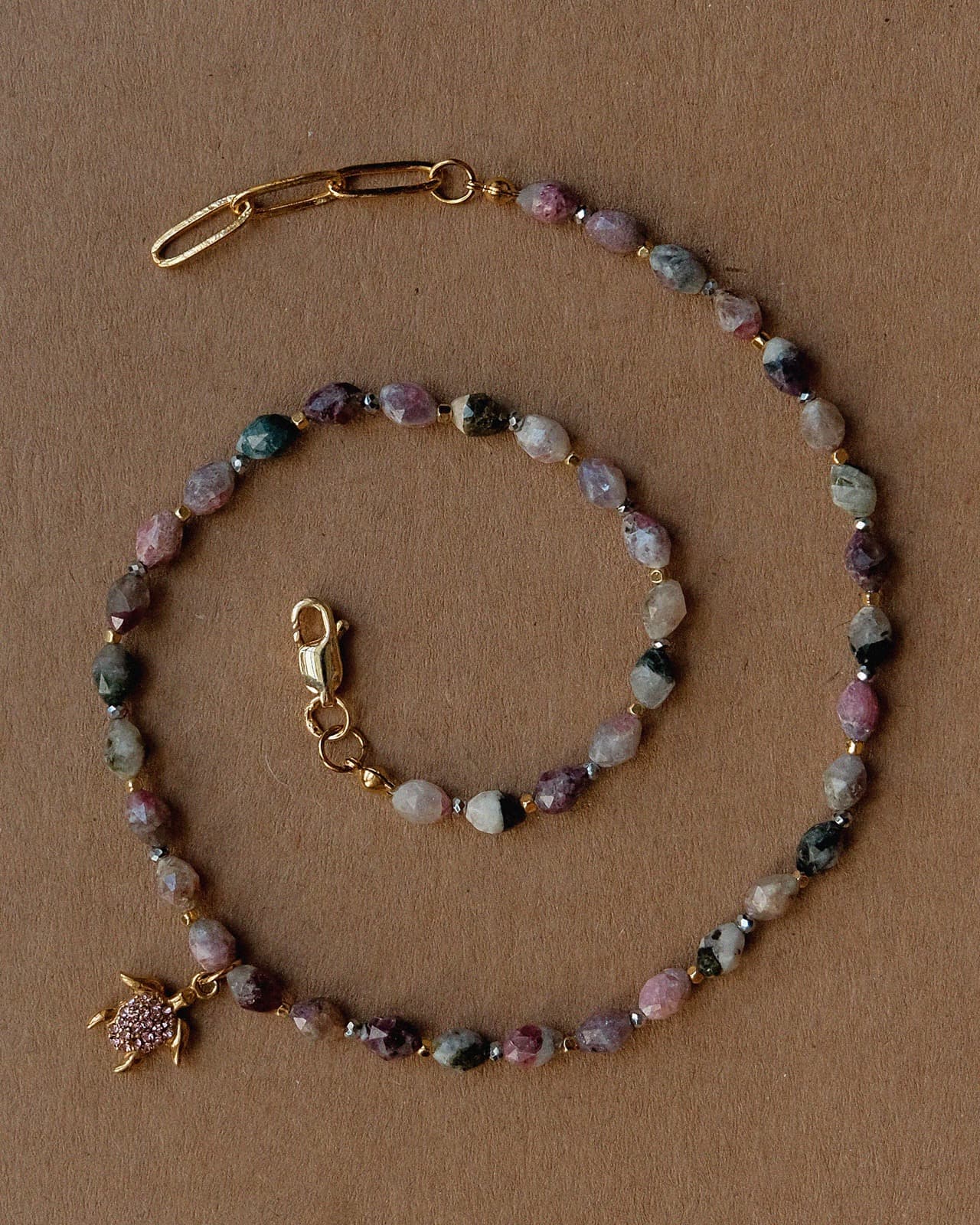 Tourmaline bead necklace